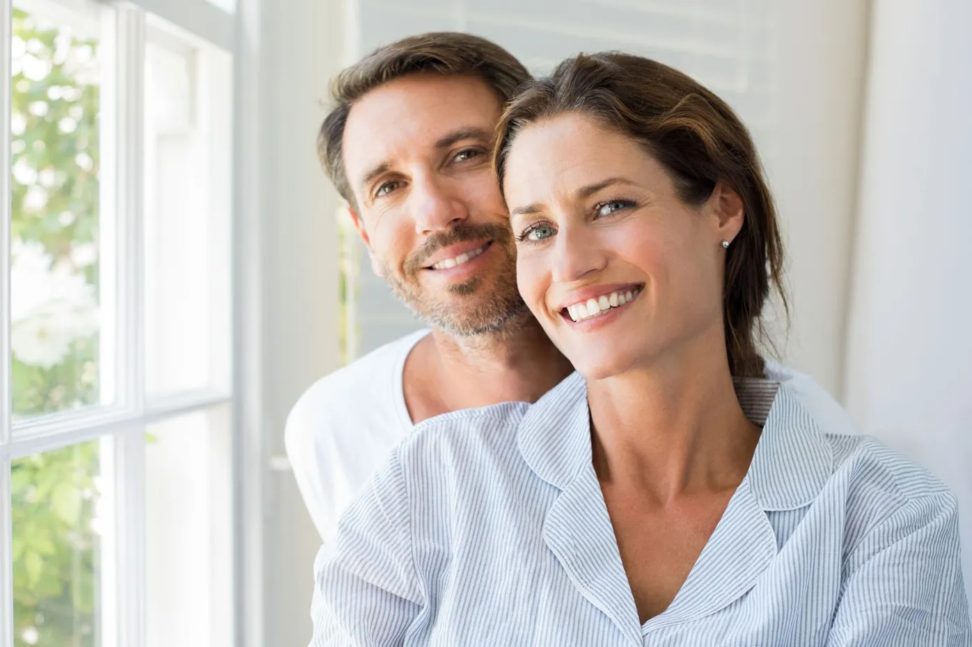 happy and healthy middle-aged couple 